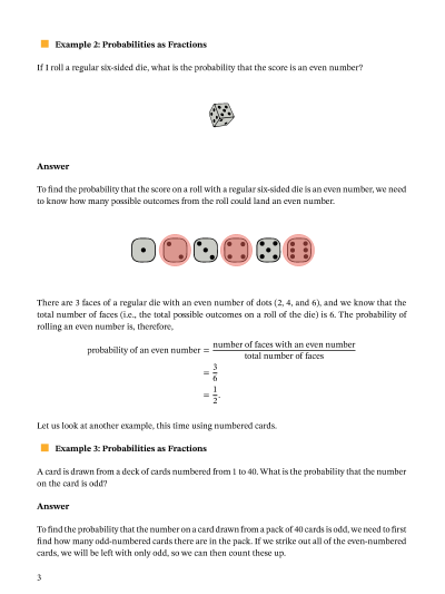Worksheet focused on calculating the probability of simple events using real-life examples for seventh graders