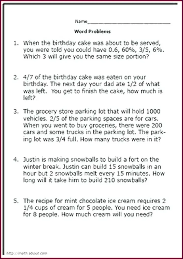 Seventh grade math worksheet featuring simple interest word problems for data and graphing practice