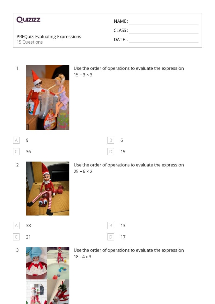 Worksheet for seventh graders on writing and evaluating expressions related to skate teams