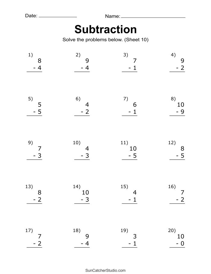 Subtracting integers worksheet for seventh-grade students featuring practice problems