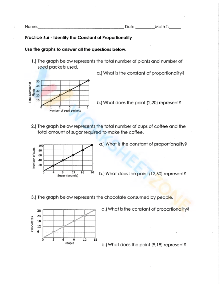 Find the Constant of Proportionality From Tables Worksheet Number Four Seventh grade math students practice calculating the constant of proportionality using data from tables