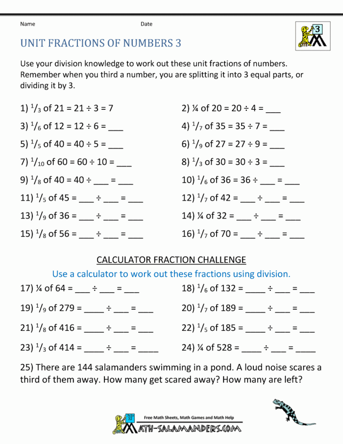Seventh-grade math worksheet on unit rates involving fractions with real-world applications