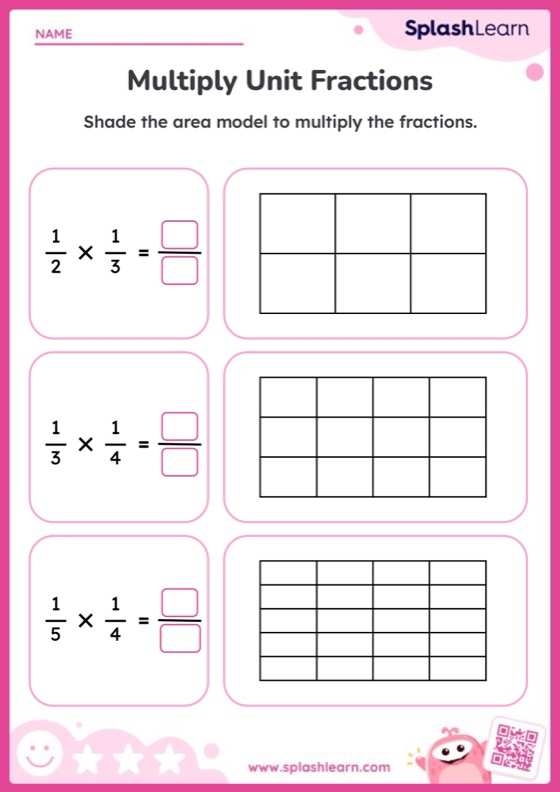 Students practice multiplying fractions using area models in this engaging worksheet. Shade It In! Multiply Fractions with Area Models for fifth-grade learners.