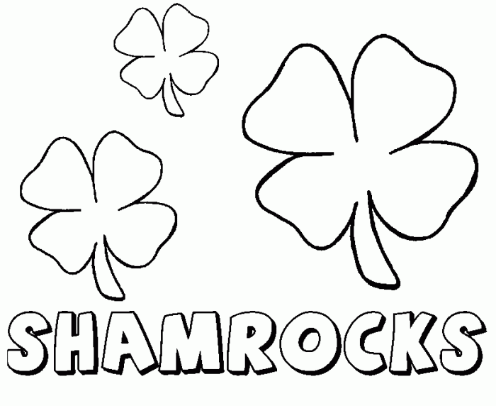 A preschool student coloring a shamrock shape on a festive St. Patrick's Day themed worksheet