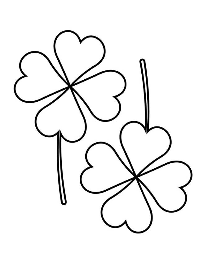 Pre-K St. Patrick's Day shamrock coloring sheet for kids
