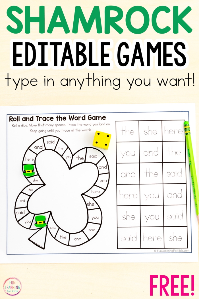 Pre-K child practicing fine motor skills with a Trace and Color Shamrock worksheet