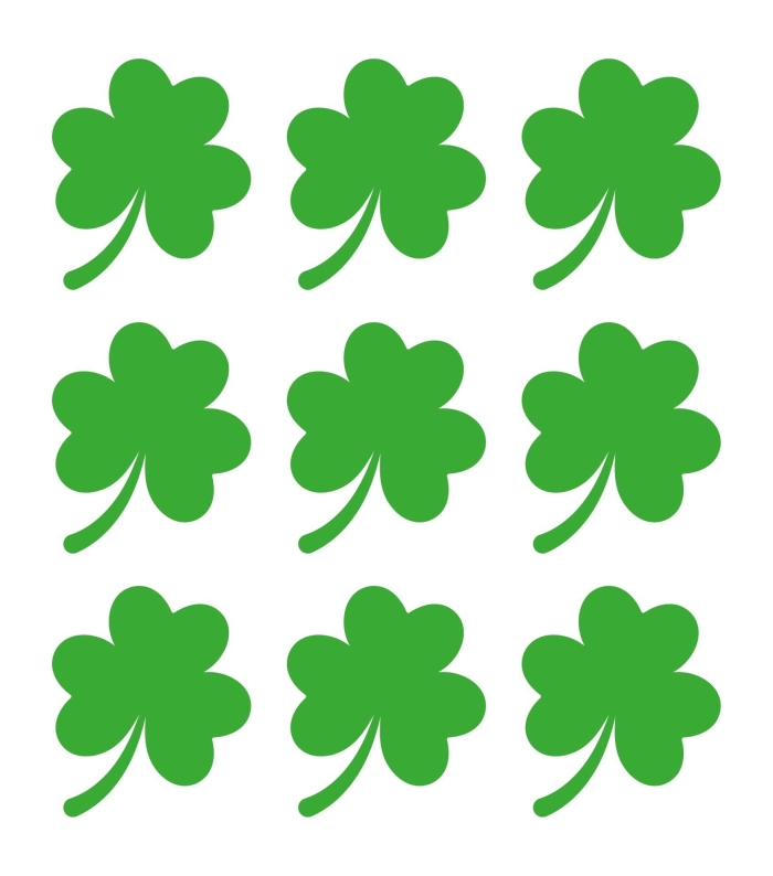 Shamrock worksheet for Pre-K kids focusing on subtraction with coloring activity