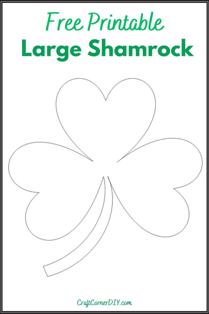 Shamrock coloring worksheet for subtraction practice in Pre-K students