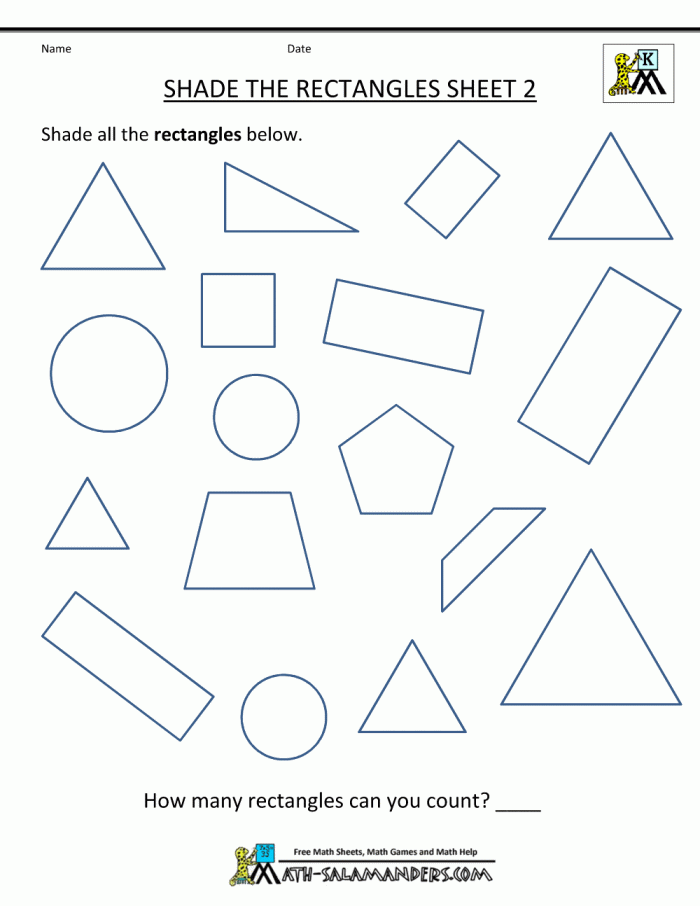 Categorize These Shapes Worksheet Geometry Activity for Fifth Grade Fifth grade printable worksheet for identifying and categorizing 2D geometric shapes like quadrilaterals and triangles