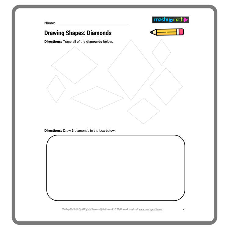 Shape It Up! Addition Assessment Worksheet for Pre-K Shape Identification Number 9 Pre-K students identifying and sketching various 2D shapes on the Shape It Up! addition assessment worksheet