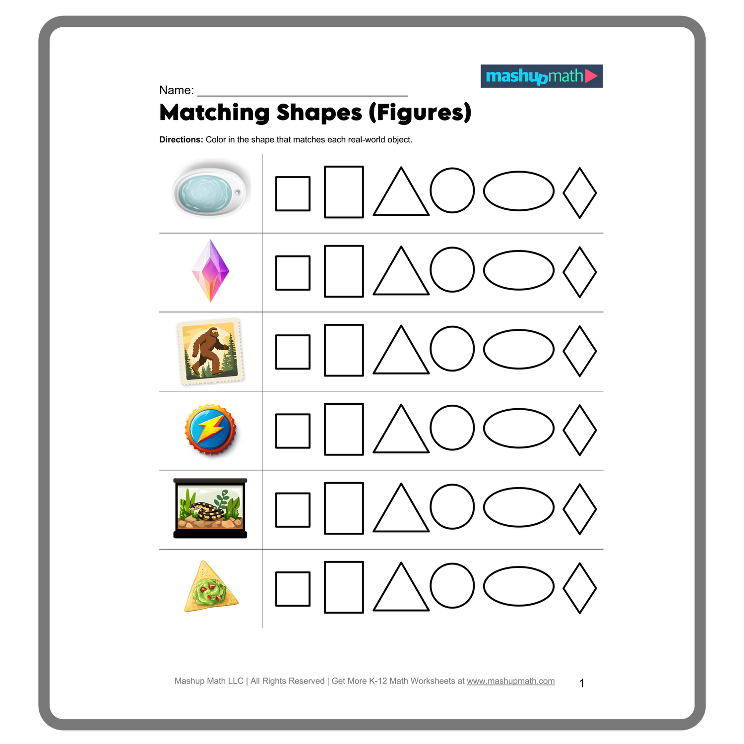 Shape It Up Addition Worksheet 23 for Preschoolers Pre-K worksheet titled Shape It Up! featuring 2D geometry and addition assessment tasks