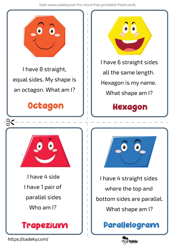 Shape Riddles worksheet for second graders featuring engaging riddles about different shapes