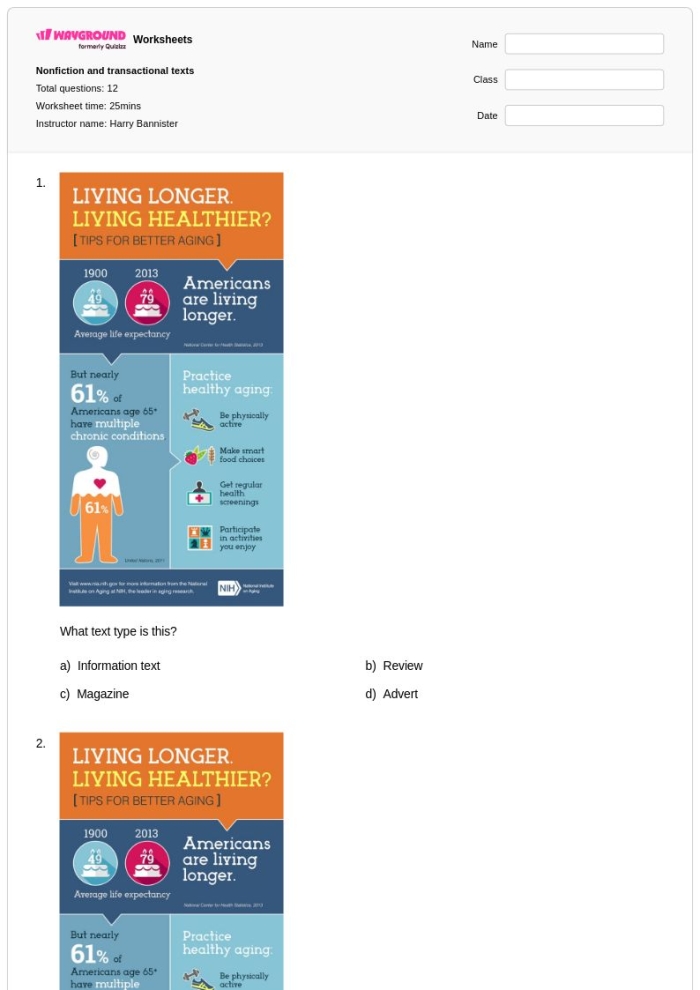 Fourth grade worksheet featuring a nonfiction reading passage and summary writing activity about sharks