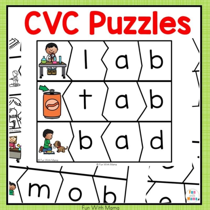 Fun With Short E CVC Words Worksheet Practice Page 5 Kindergarten student completing a fun phonics activity worksheet focusing on short E CVC words
