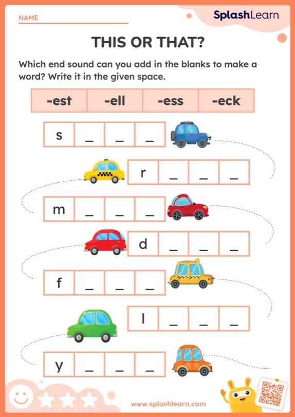 Make a Short E Word Activity for Beginning Readers Grade K Kindergarten student writing short E CVC words on a worksheet with letter tiles and pictures