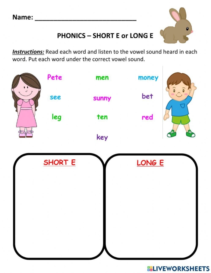 Make a Short E Word Worksheet 23 for Kindergarten Literacy Kindergarten worksheet featuring engaging exercises for practicing CVC words with the short E vowel sound
