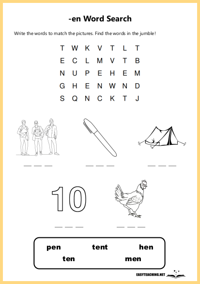 Short E Words Phonics Worksheet for Pre-K Students 13 Pre-K phonics worksheet focusing on identifying words with the short e sound
