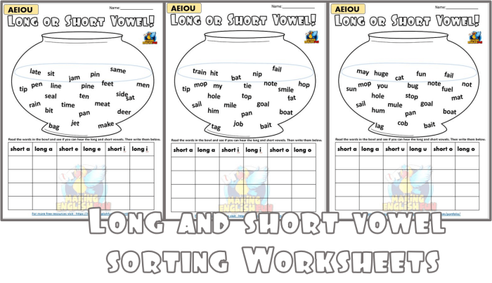Sort the Short Vowels Practice Sheet 2 for Early Learners Children sorting picture cards with short vowel sounds into labeled boxes on a colorful worksheet activity