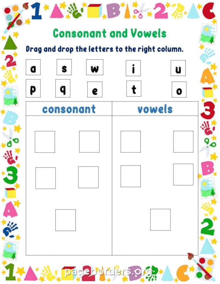 Cut and paste worksheet for sorting short vowel words in a fun phonics activity
