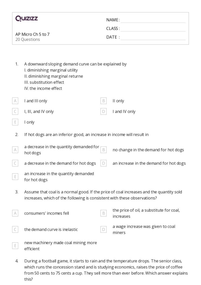 Economics worksheet activity teaching students about product shortages surpluses and pricing effects using integer problems Sixth grade math worksheet showing shortage and surplus concepts with supply and demand examples for economics lessons
