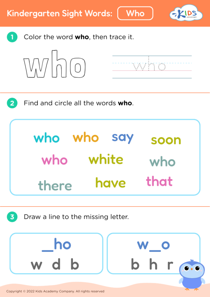 Write the Sight Words Have worksheet for kindergarteners 22 Kindergarten student practicing the sight word have by tracing letters and writing a sentence on a worksheet 22