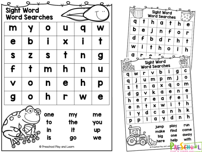 Sight Word Search Worksheet for First Graders - Find A Words First grade sight word search worksheet featuring words that start with the letter A