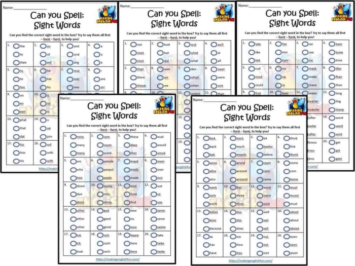 Engaging spelling practice for young learners in geometry-related sight words Sight Word Spelling worksheet for kindergarten featuring cut-and-paste activities