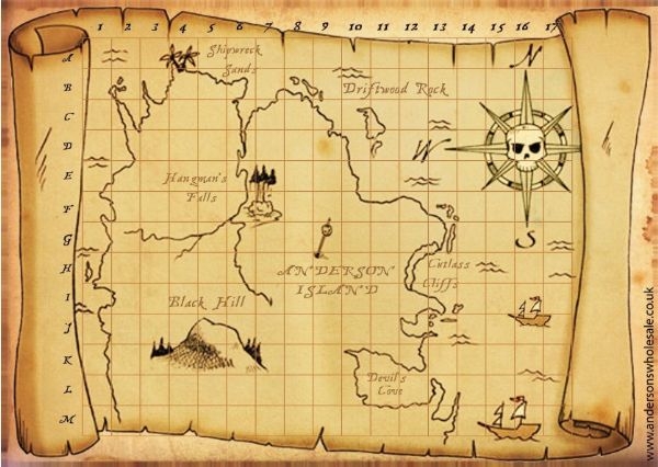 Treasure map grid worksheet designed for second graders to enhance sight word recognition