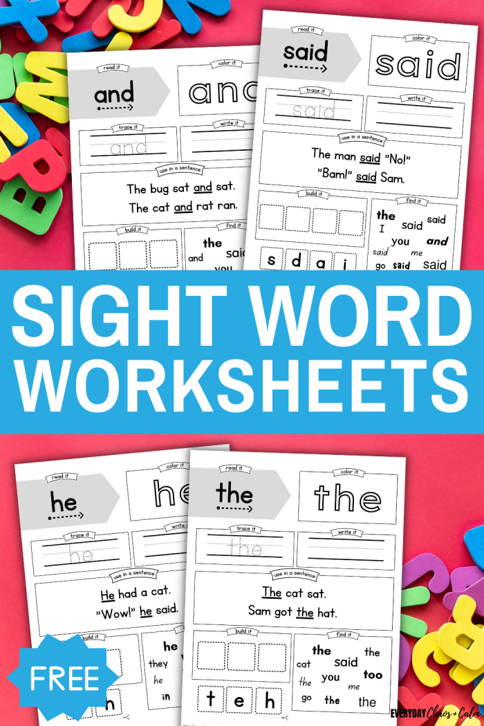 Engaging activity sheet focused on the sight word "the" for early learners. Simple sight word worksheet for Pre-K students to practice reading "the.