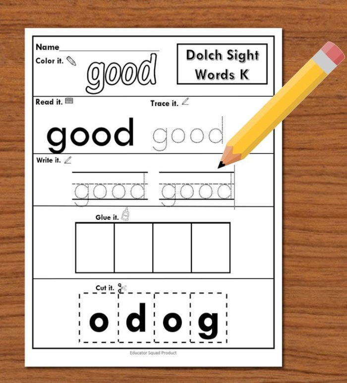 Sight Words I Know worksheet designed for Pre-K students to enhance reading skills