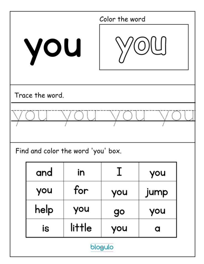Sight Words I Know worksheet for Pre-K students to enhance reading skills
