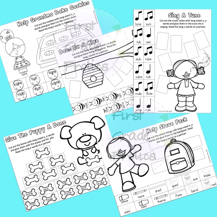 Engaging activity to help young learners distinguish between different word types in economics Silent E Picture Sort worksheet featuring CVC and CVC+silent E words for kindergarten students