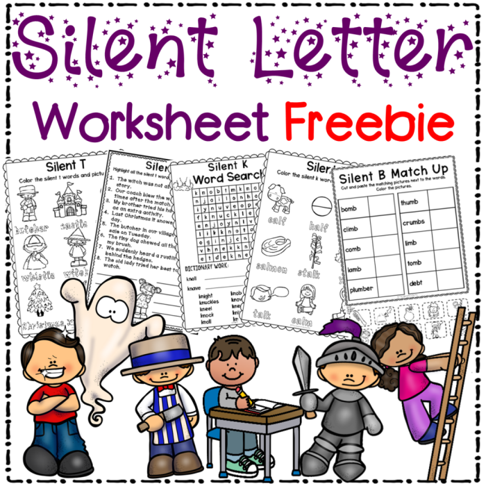 Silent Letter Search worksheet for fourth graders to enhance their grammar skills