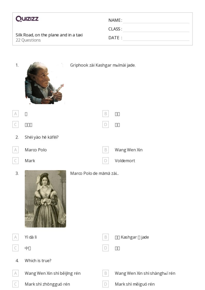 Exploring the Silk Road: A Research Skills Worksheet for World History Detailed worksheet for sixth graders on the Silk Road in Ancient China