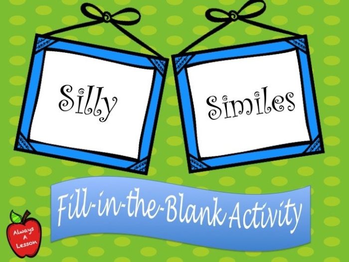 Interactive worksheet on similes designed for young learners Silly Similes worksheet for second graders encouraging creative writing fun
