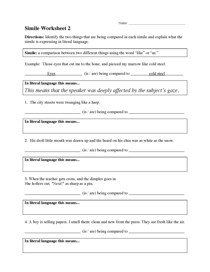 Engage students in fun simile activities with this colorful worksheet Silly Similes worksheet for second graders featuring creative simile prompts