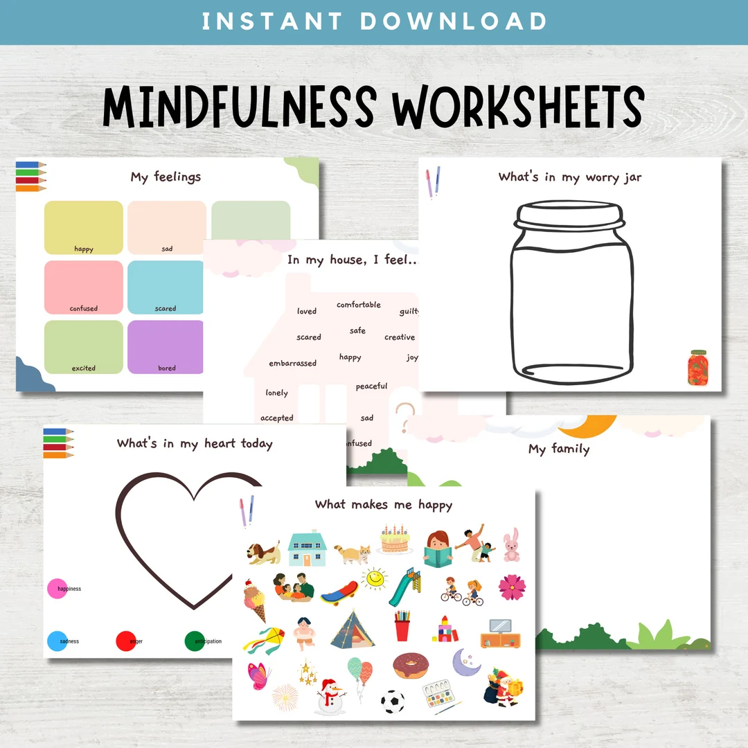 Silly Stories: Mindfulness of Emotions activity for young learners Silly Stories worksheet for teaching kindergarteners about emotions and their fluctuations like weather changes