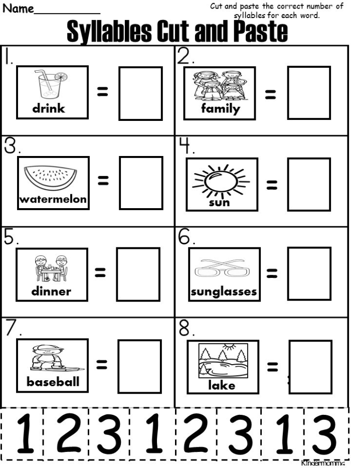 Engaging exercise to enhance syllable recognition in geometry context Silly Syllables worksheet for third graders focusing on breaking words into syllables