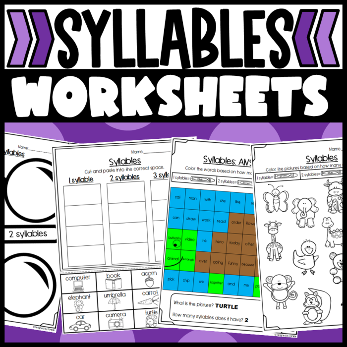 Silly Syllables worksheet for geometry skills in third grade students Worksheet featuring the Silly Syllables exercise for third graders to practice syllable breakdown