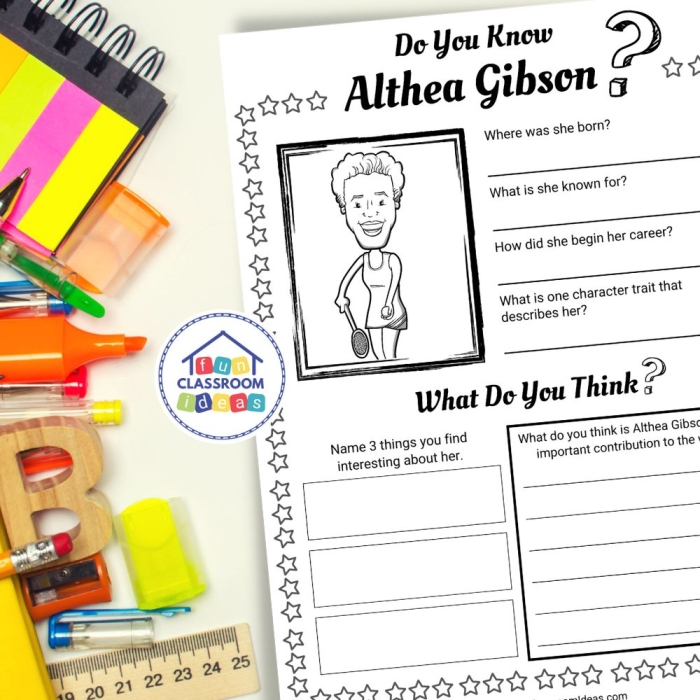 Preschool worksheet featuring a gymnast illustration for practicing letter tracing and name writing of Simone Biles