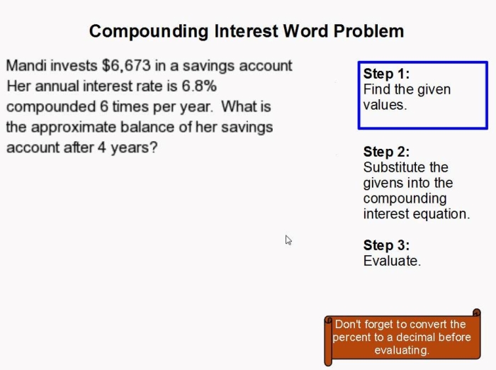 Seventh grade math worksheet featuring simple interest word problems to help students practice financial literacy