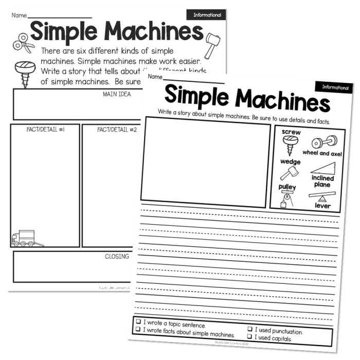 Number Theory worksheet for Fourth Grade Simple Machines worksheet for fourth graders exploring the six fundamental machines. Engaging activity to help children understand basic concepts of mechanics.