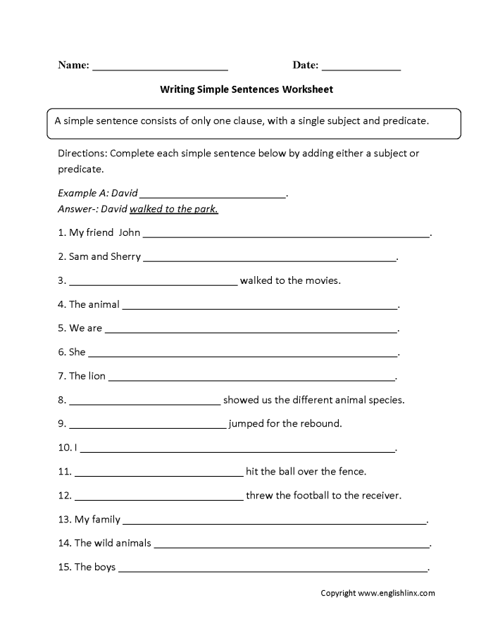 Engaging activity to enhance creative writing skills in young learners Simple Sentence Structure worksheet for second graders featuring nouns and verbs for sentence creation