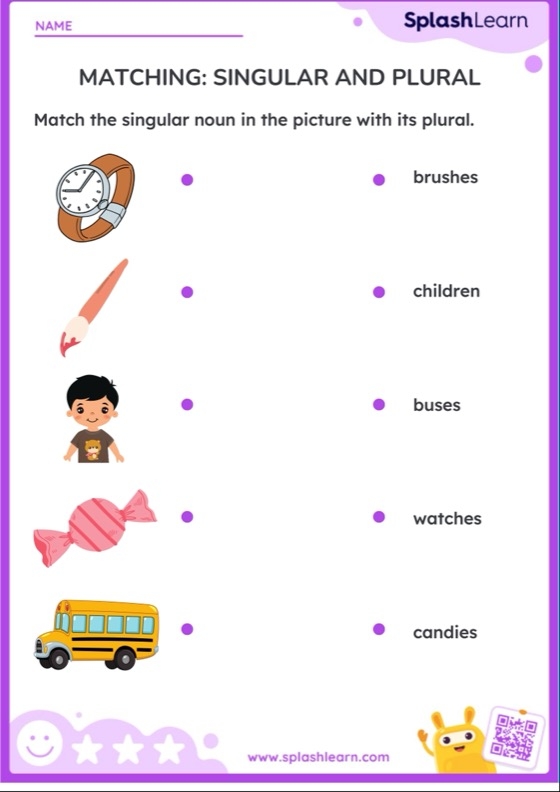 Worksheet for identifying irregular plural nouns in Earth and Space Science