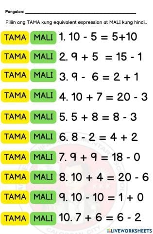 Sixth grade math students practicing with a Matching Equivalent Expressions worksheet for algebra skill development