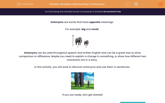Determine the Meaning of Words Using Antonyms in Context worksheet image 12 Worksheet activity for sixth graders focused on identifying antonyms in context