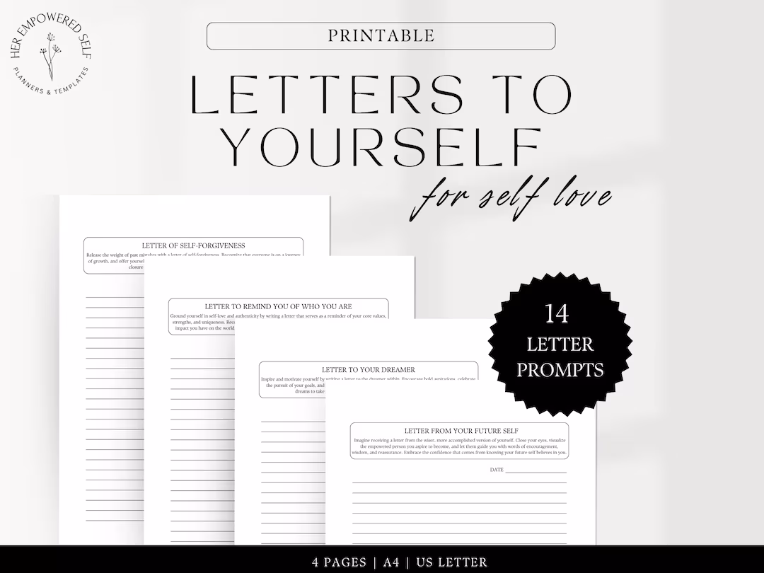 Worksheet for writing a letter of appreciation to oneself aimed at sixth graders