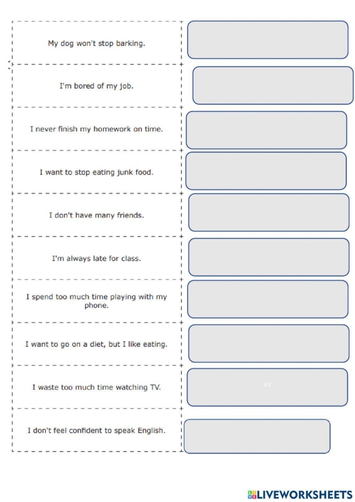 Offer Yourself Advice Worksheet Activity 18 for Middle School Students Sixth grade student writing a letter to themselves about a personal challenge on the Offer Yourself Advice worksheet for American Sign Language class