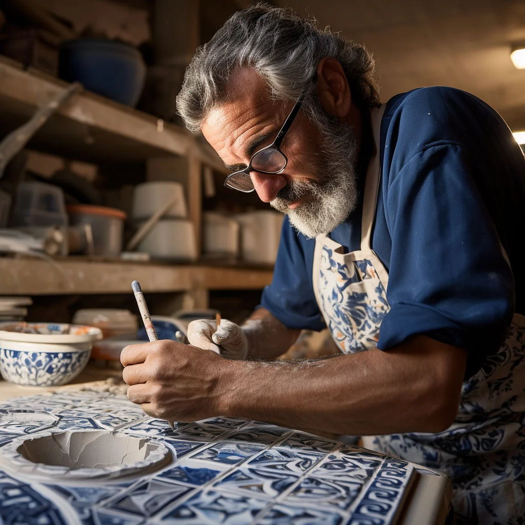 Students engaging with the Azulejos worksheet focused on reading comprehension. Informational Reading Comprehension Worksheet: Azulejos Tradition in Portugal.