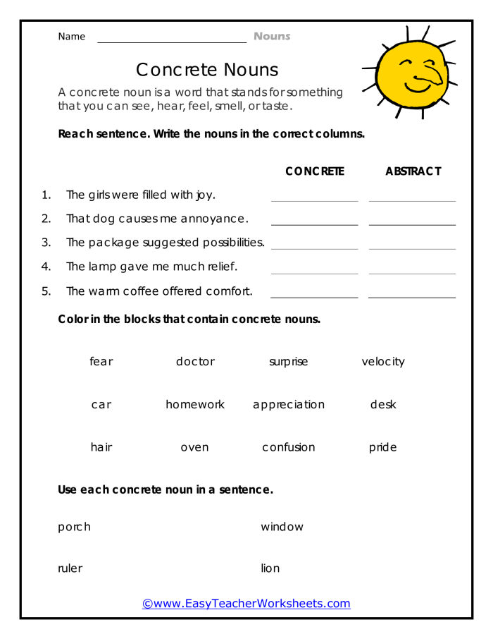 How Concrete is Made? Worksheet for Middle School Students Students exploring the process of concrete production in a sixth-grade chemistry worksheet